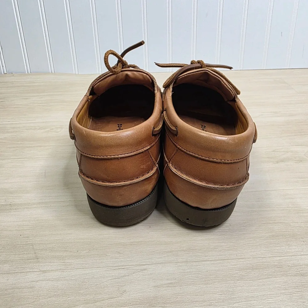 Mephisto Spinnaker Mens Tan Leather Boat Shoes Air-Relax Loafers 9.5 US 9 EU